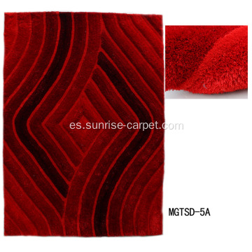 Suave y Silk Shaggy 3D Alfombra con Microfibra